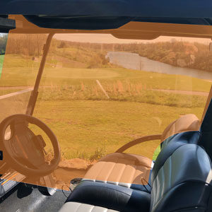 Golf cart side plex orange