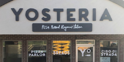 YOSTERIA Restaurant Exterior Signage