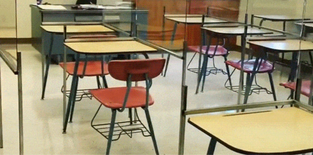 Student Desk Enclosure Shield